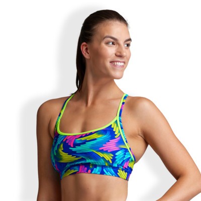 Funkita Damen Bikini Set Sports Top Sportbikini Boarded Up 