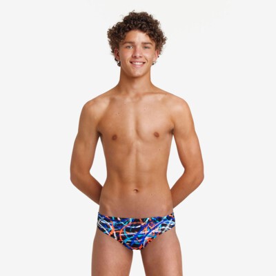 Funky Trunks Badehose Schwimmhose Swimshorts Classic Trunks Goldy Blocks 