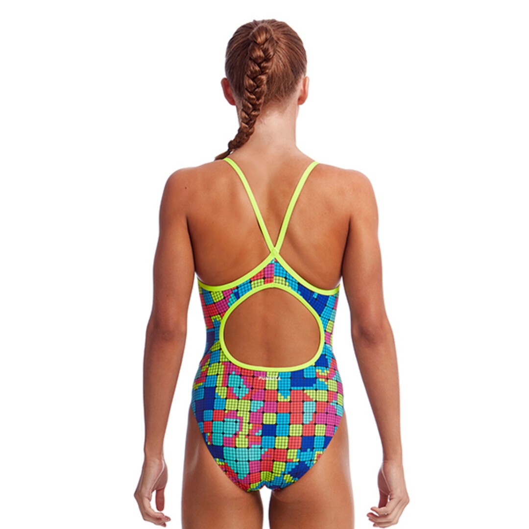 Women's Swimsuit Details about   Funkita Women's Heat Map Diamond Back One Piece Swimwear 