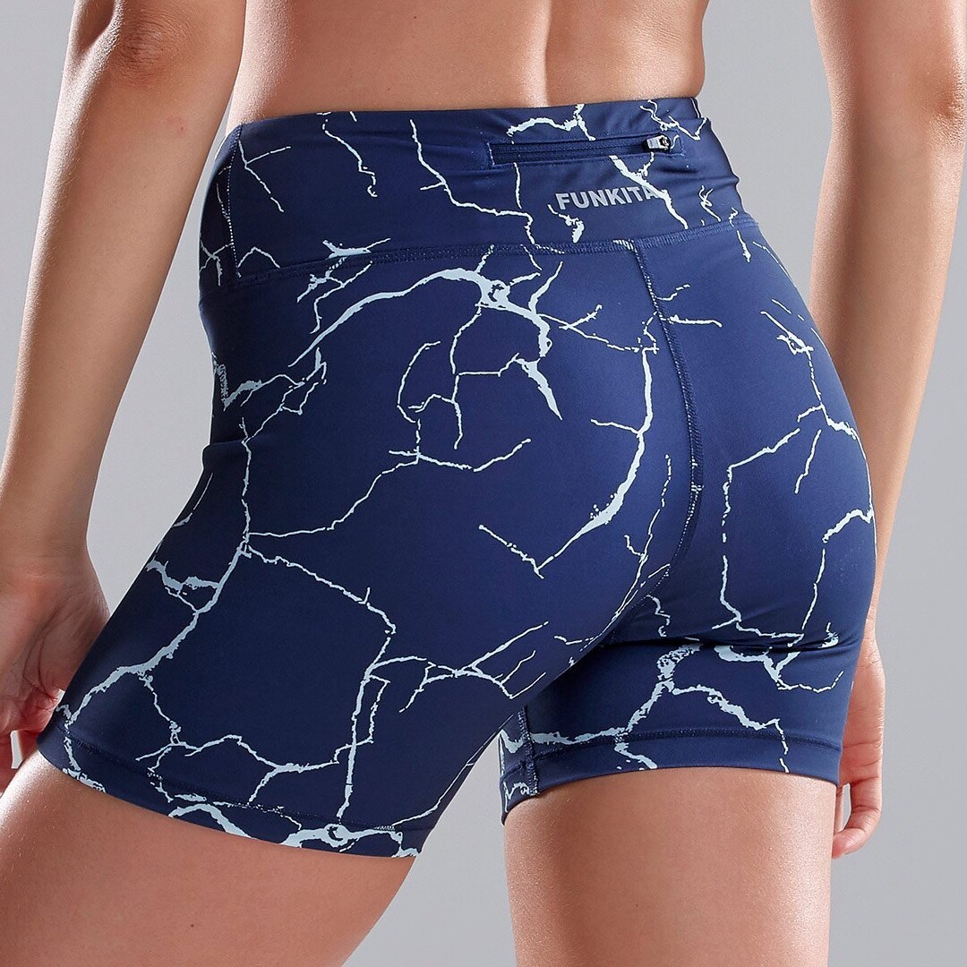 Funkita Fit Gym Short Silver Lining Ladies Activewear