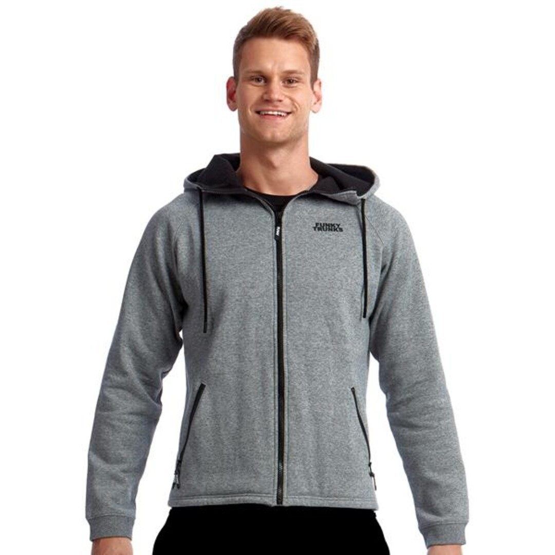 Funky Trunks Zip & Tuck Hoodie Grey Man Mens Activewear