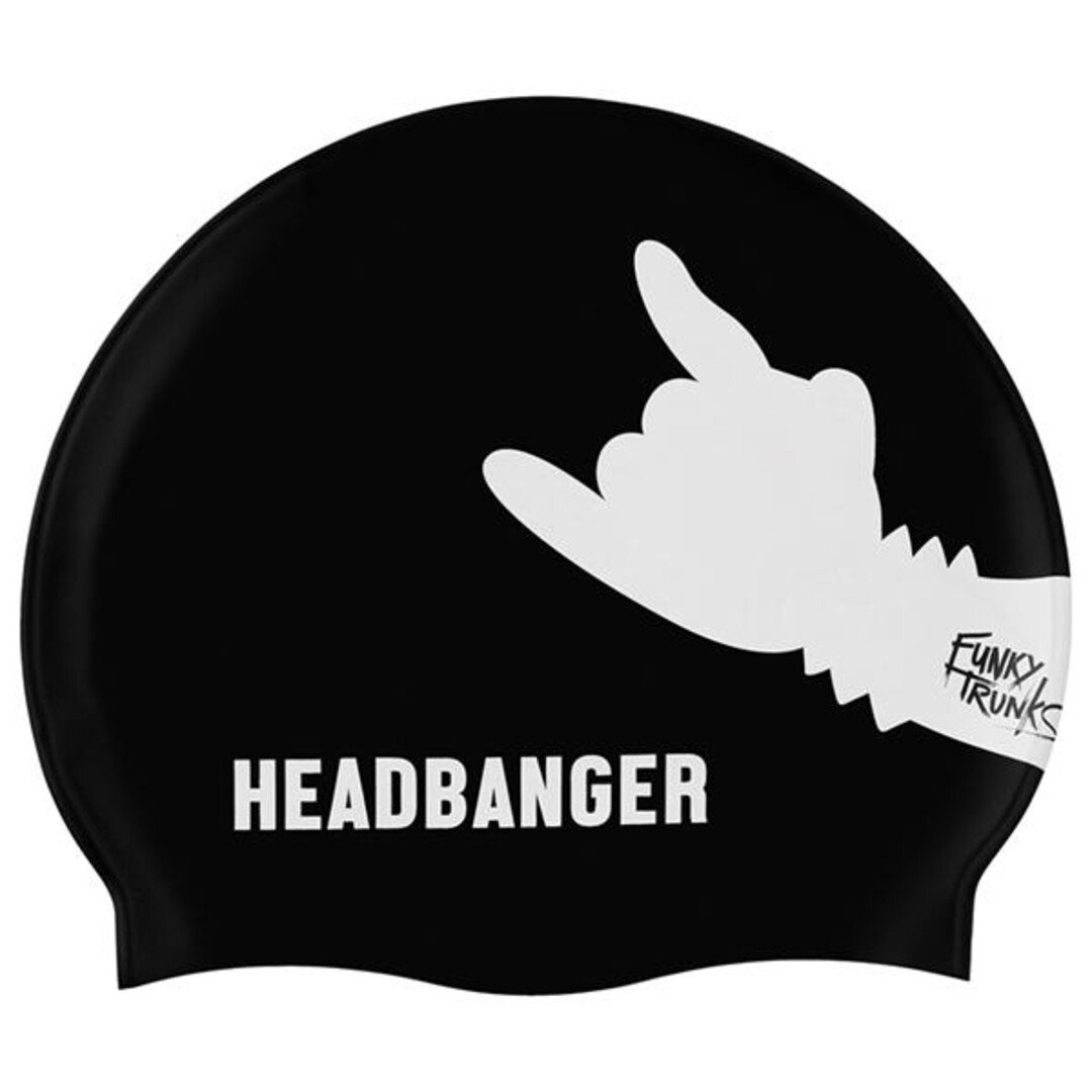 Funky Trunks Silicone Swimming Cap Headbanger Swim Training Gear
