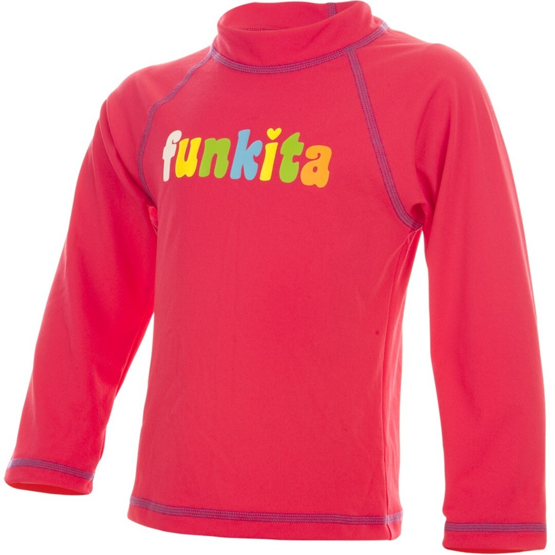 Funkita Long Sleeved Sun Protection Rash Vest Still Pink | Toddler ...