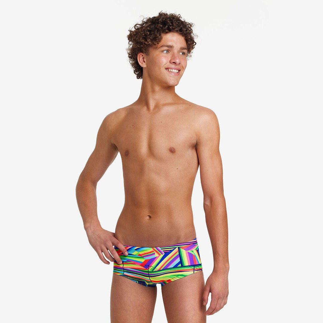 Funky Trunks Sidewinder Swim Trunks Land Lines Boys Swimwear